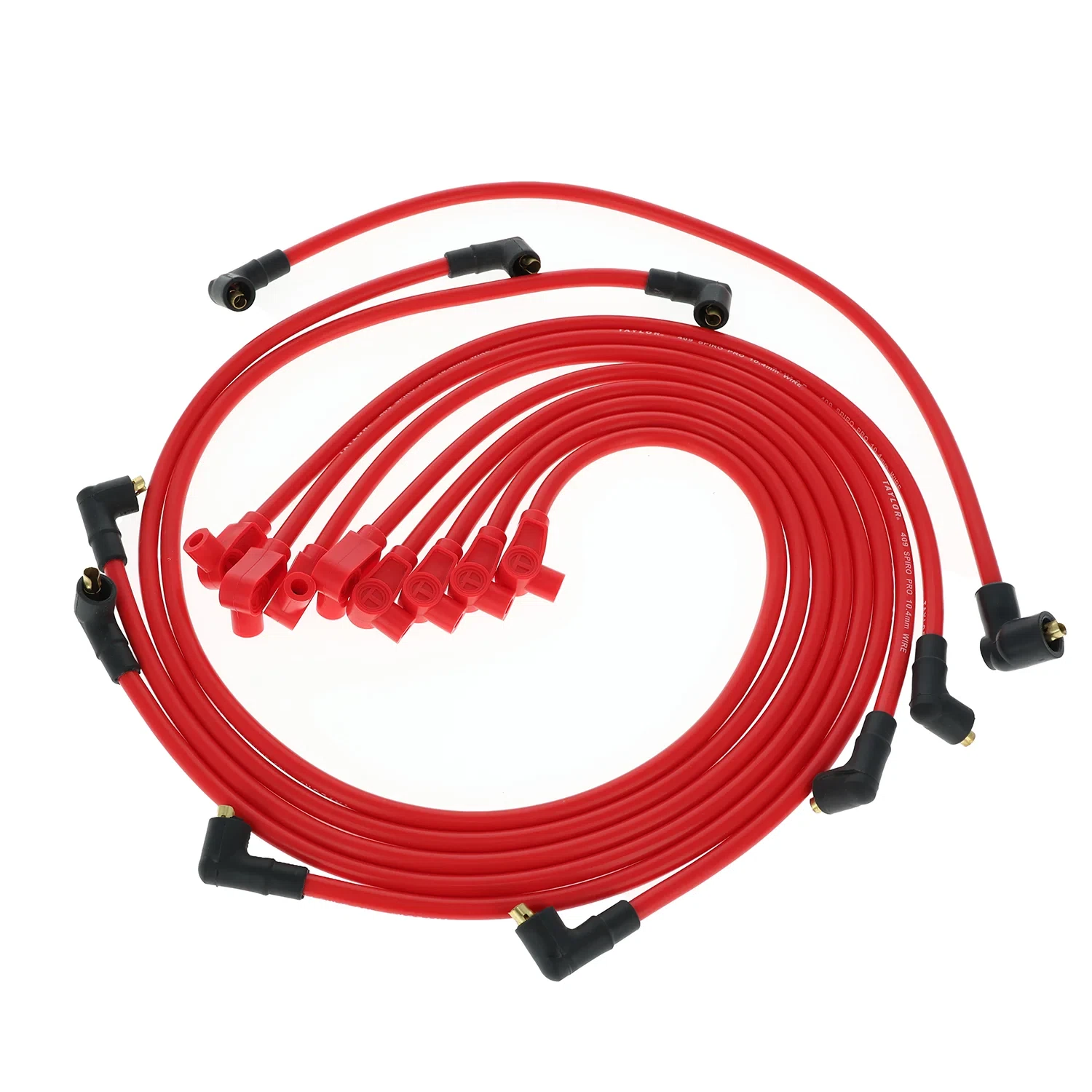 Spark Plug Wire Set Universal 10.4mm Silicone Spiro Pro 409 409 350 ohm_ft 79201